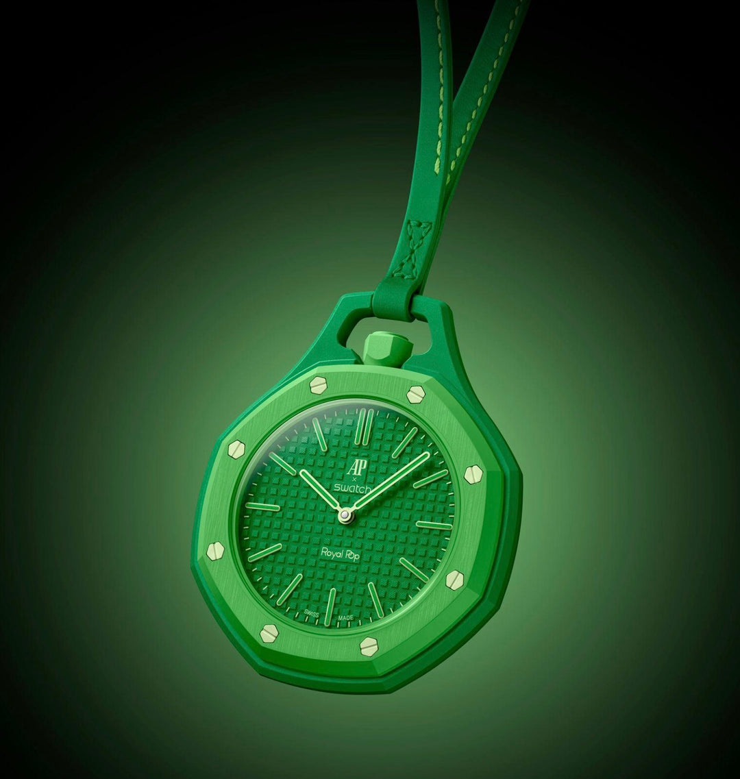Swatch x Audemars Piguet Bioceramic Royal Pop Green Eight SSX03G100N