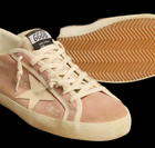 Man's ash rose sneakers with cream star and back + 