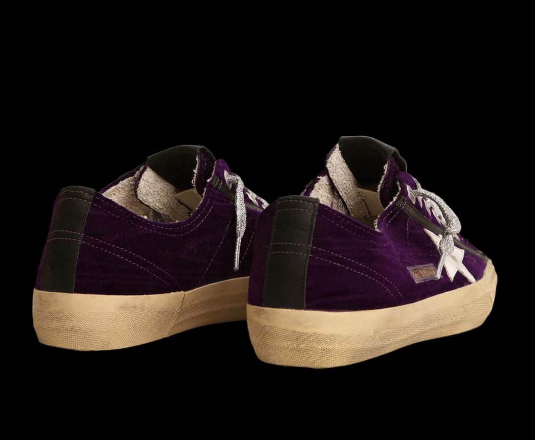 Women's V-Star LTD in purple velvet with white leather star