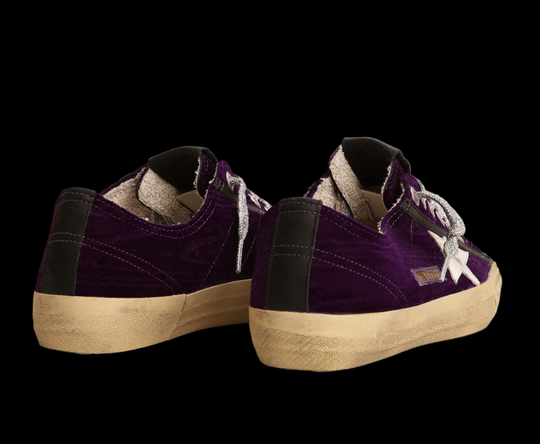Women's V-Star LTD in purple velvet with white leather star