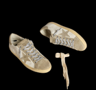 Women’s Super-Star in nappa with ice-gray suede star and black embroidery