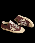 Women's V-Star in burgundy nappa with white star