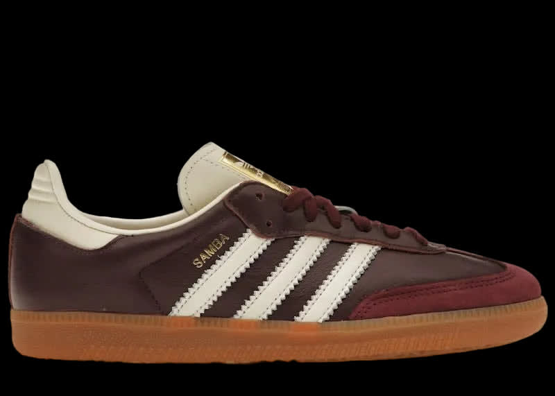 adidas Samba OG Maroon Gold Metallic (Women's)