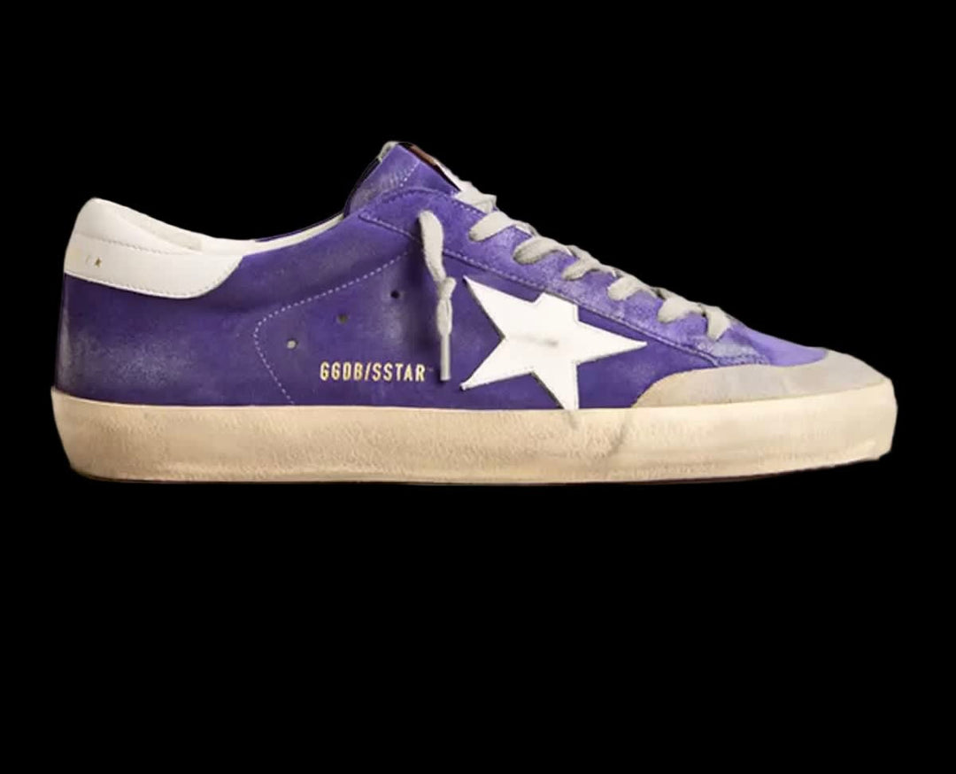Man's purple Super-Star with white star and heel tab