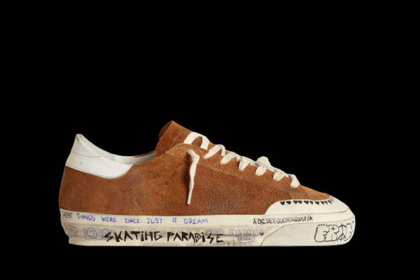 Men’s Super-Star Penstar LTD in suede with a perforated star