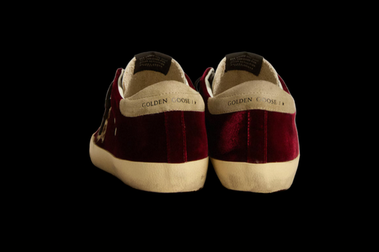 Women's Super-Star LTD in velvet with pony skin star and glitter tongue