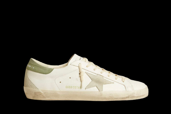 Men's Super-Star Suede with Green Heel Tab
