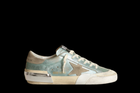 Women's Super-Star in mint green laminated leather with gray star