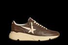 Men running sole in nylon and leather with tpu star and nubuck heel tab