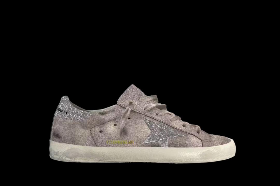 Women's Super-Star in suede with star and grey glitter heel tab ( Limited Edition Of 452 )