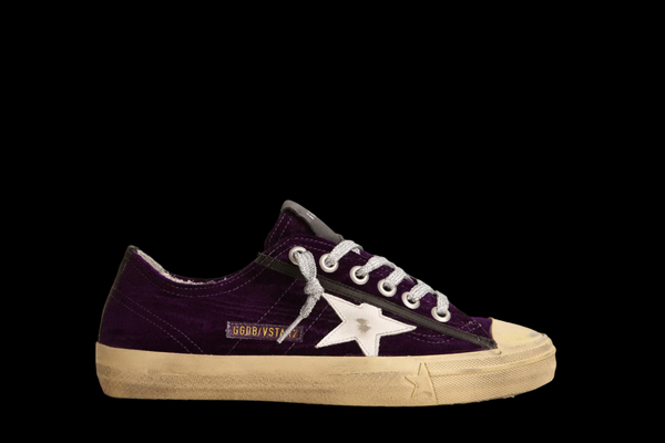Women's V-Star LTD in purple velvet with white leather star