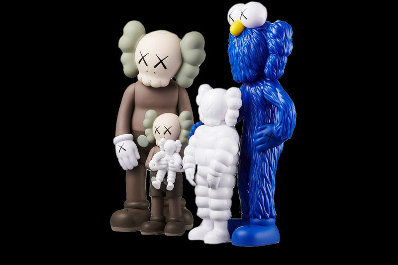 KAWS Family Vinyl Figures Brown/Blue/White