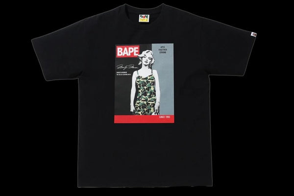 BAPE A BATHING APE x Marilyn Monroe Magazine Tee Black