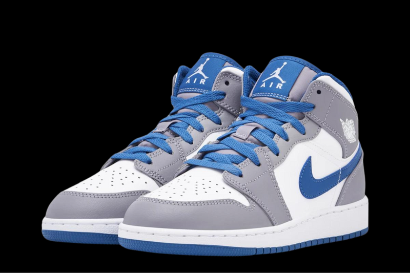 Jordan 1 Mid True Blue Cement (GS)