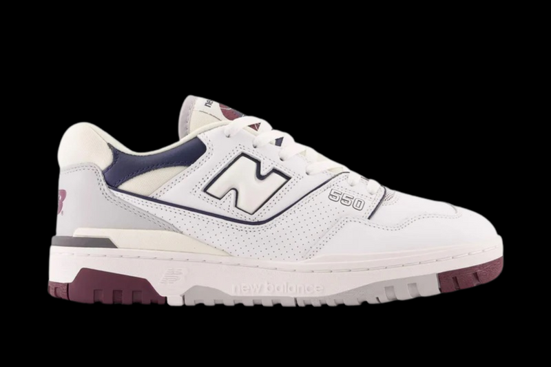 New Balance 550 White Burgundy Navy