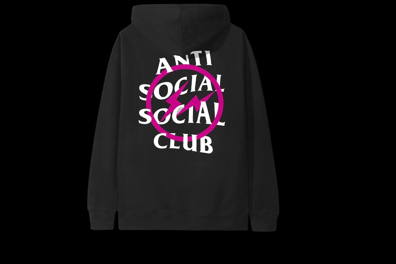 Anti Social Social Club x Fragment Pink Bolt Hoodie (FW19)